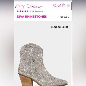 Betsey Johnson Rhinestone Cowgirl Booties